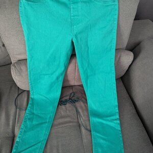 Bianca Nygard Womens  Skinny Stretch Teal Pants